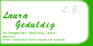 laura geduldig business card